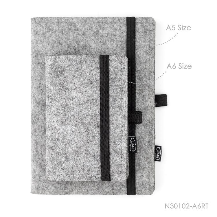 Wholesale custom  A6 RPET-Felt Cover Notebook RPET-Felt 8