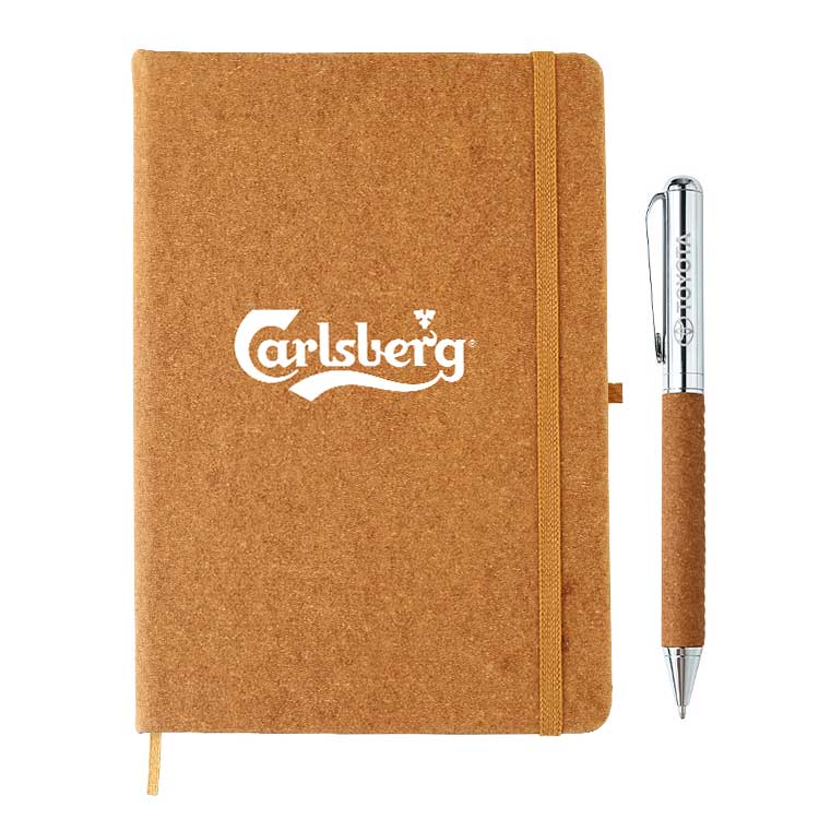 Wholesale custom  Recycled Leather Notebook Set Green Choice