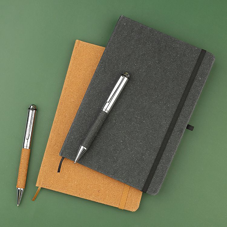 Wholesale custom  Recycled Leather Notebook Set Green Choice 6