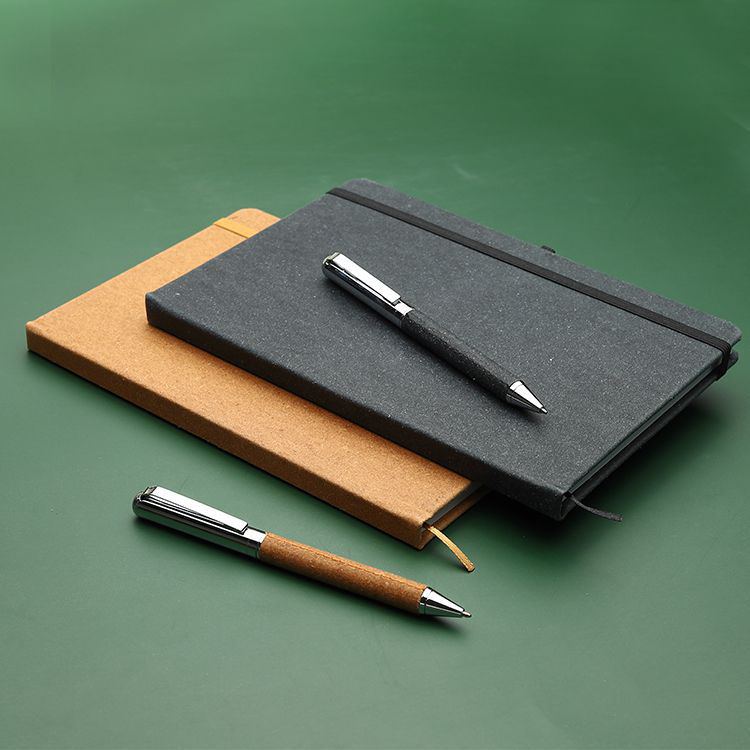 Wholesale custom  Recycled Leather Notebook Set Green Choice 5
