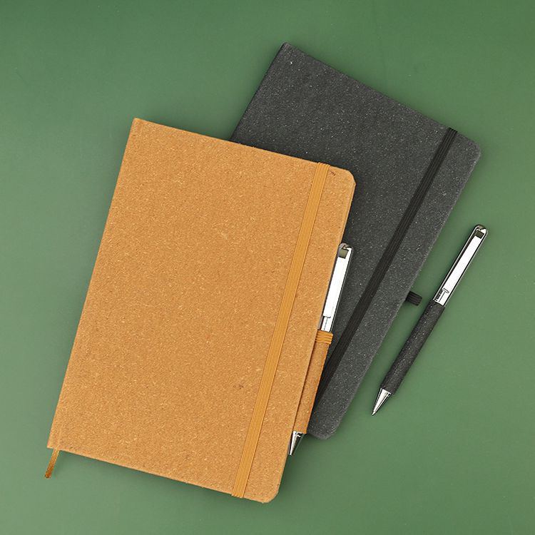 Wholesale custom  Recycled Leather Notebook Set Green Choice 4