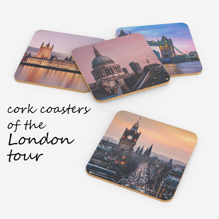 Wholesale custom  Coaster Cork Set Souvenirs
