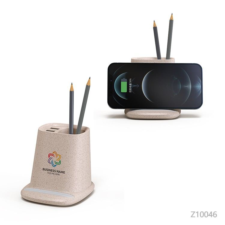 Wholesale custom  ECO Wireless Charging Pen Holder Charging Cables