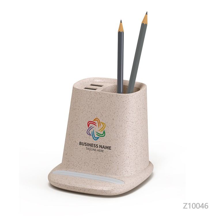 Wholesale custom  ECO Wireless Charging Pen Holder Charging Cables 2