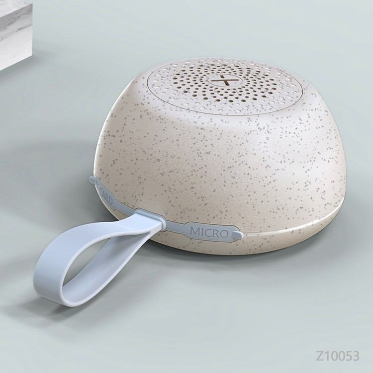 Wholesale custom  Wheat Straw TF-Card Bluetooth Speaker Charging Cables
