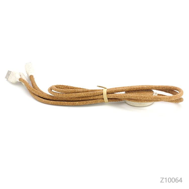 Wholesale custom  Cork 3 in 1 Charging Cable Charging Cables