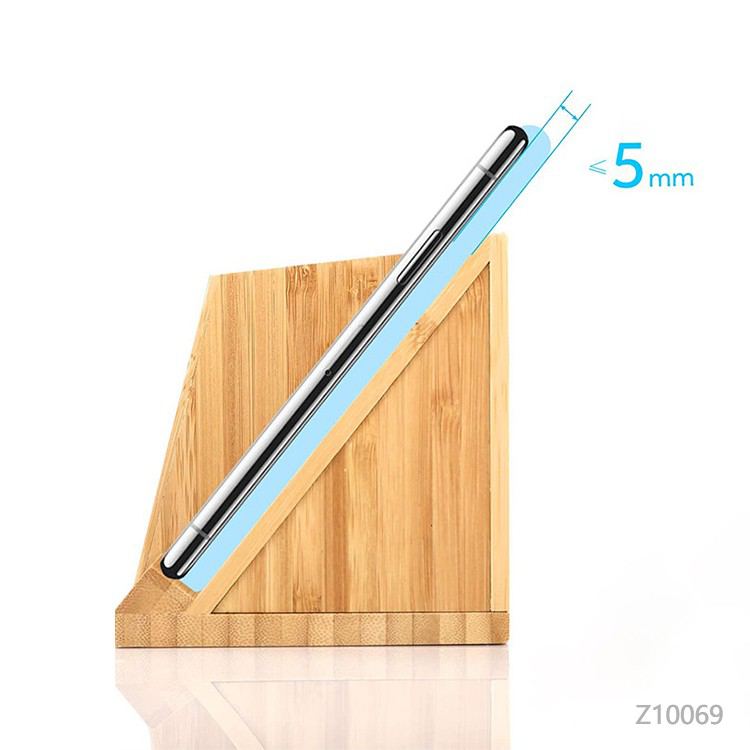 Wholesale custom  Bamboo Wireless Charging Pen Holder Bamboo 2