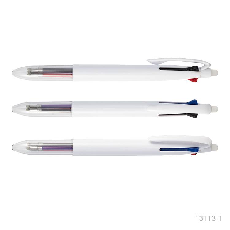 Wholesale custom  Plastic 3 ink color touch erasable gel pen Multi-Color Pen 2