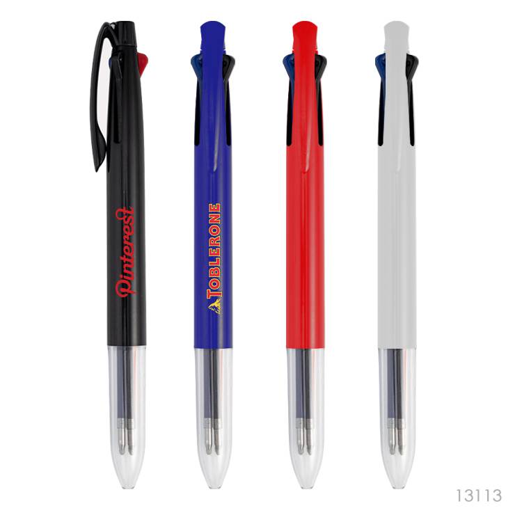 Wholesale custom  Plastic 3 ink color touch Ball pen Multi-Color Pen