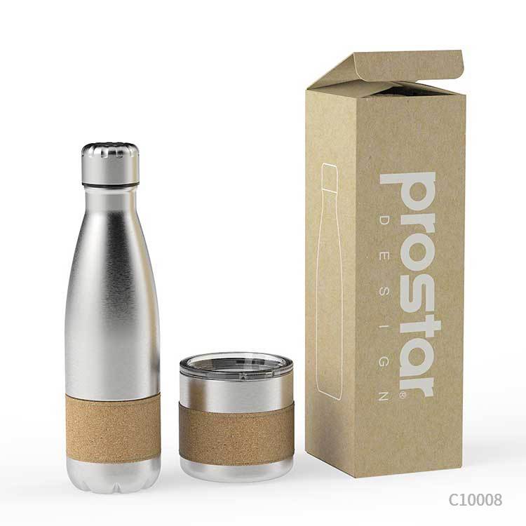 Wholesale custom  Eco-friendly Cork Water Bottle Set Cork 2