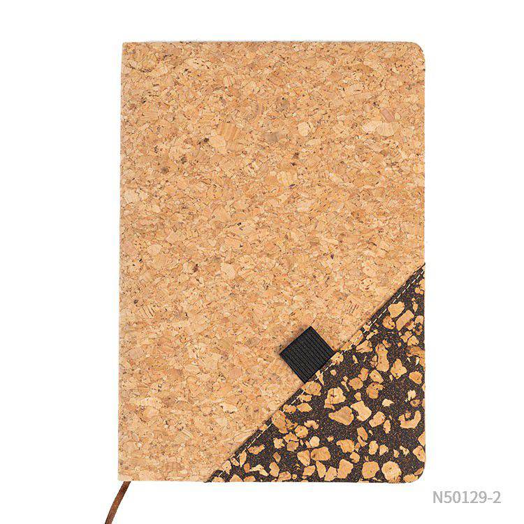 Wholesale custom  A5 Recycled Leather Cork Coffee Hardcover Notebook Coffee 2