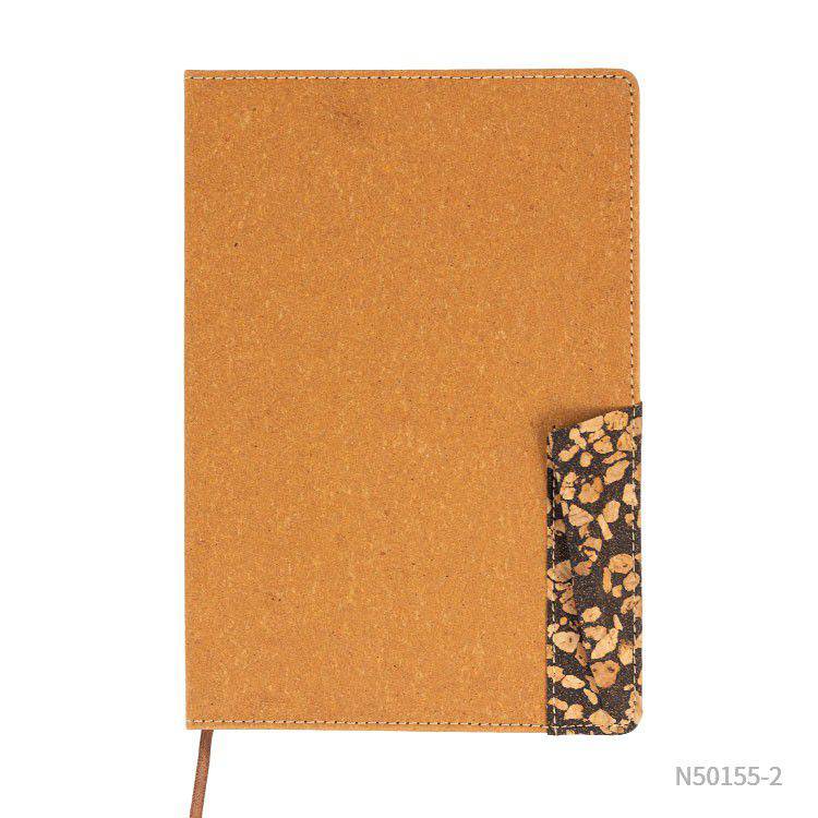 Wholesale custom  A5 Recycled Leather Cork Coffee Notebook Coffee