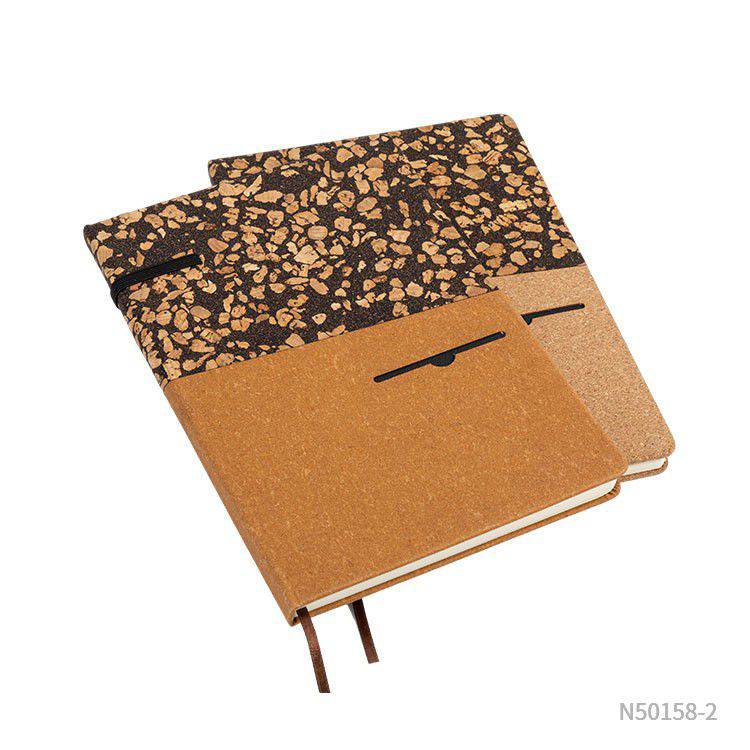 Wholesale custom  Recycled PU with Coffee Cork Splicing Cover Notebook Cork 2