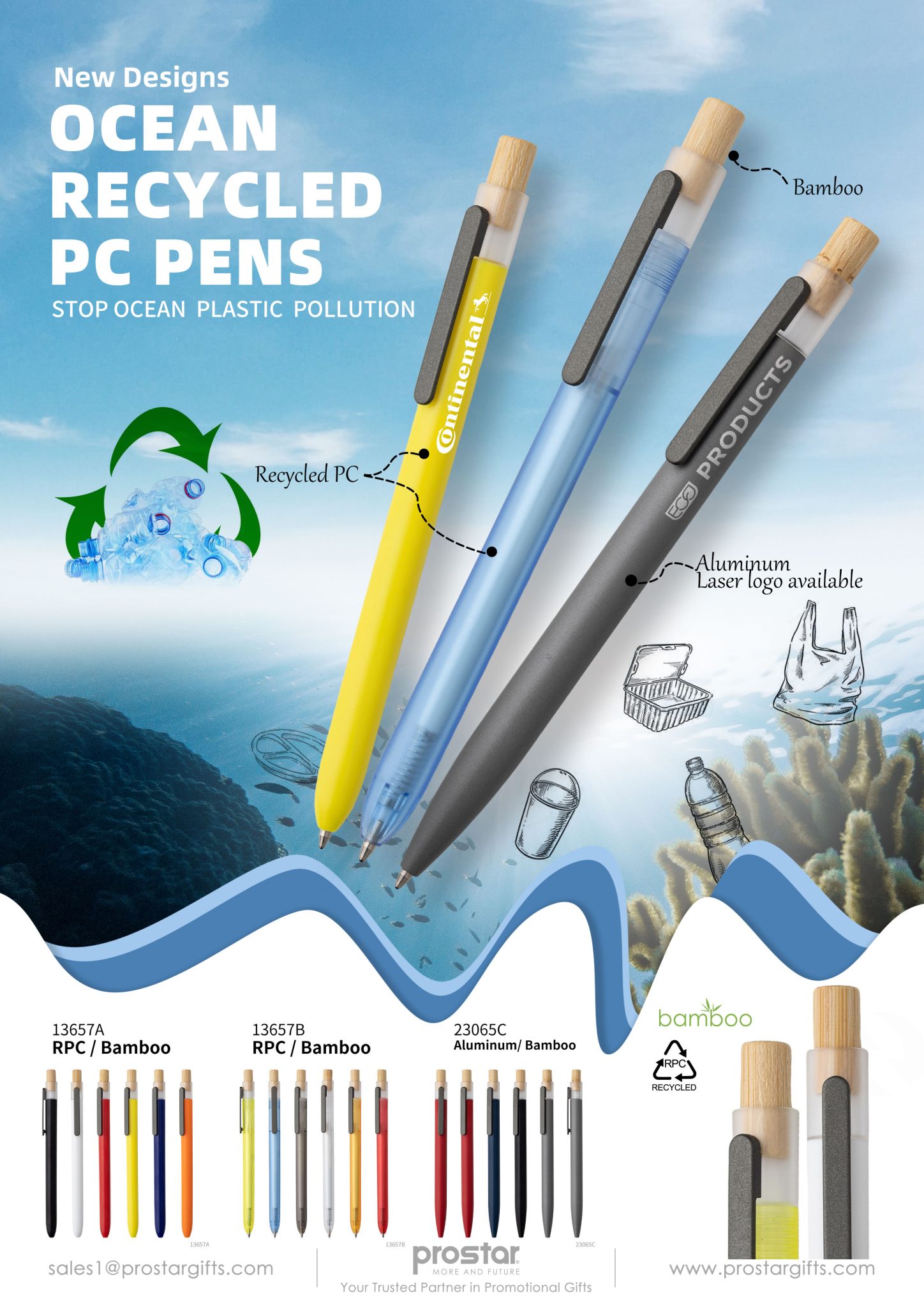 OCEAN RECYCLED PC PENS – Prostar-Promotional Gifts