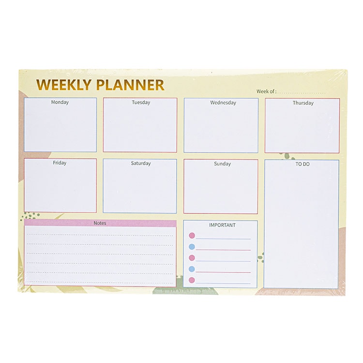 A5 weekly planner notes